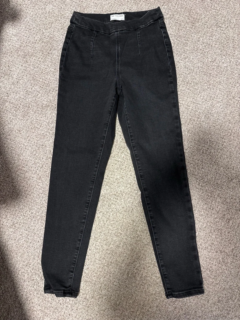 Women’s Free People Curvy Black Skinny Pull On Jeans - Small